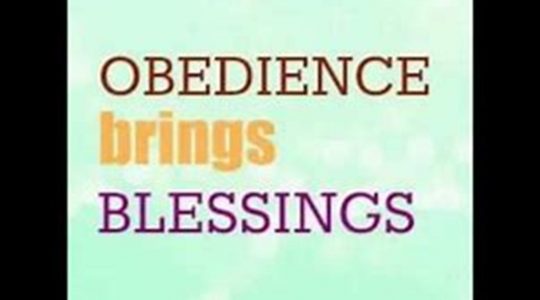 Blessing for Obedience