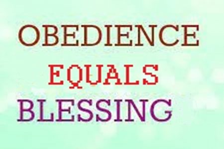 Obedience Equals Blessing