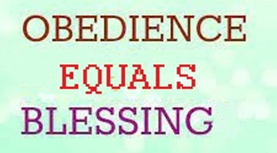 Obedience Equals Blessing