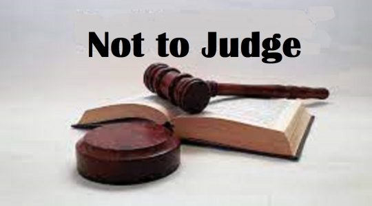 Not to Judge