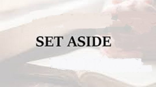 Set Aside
